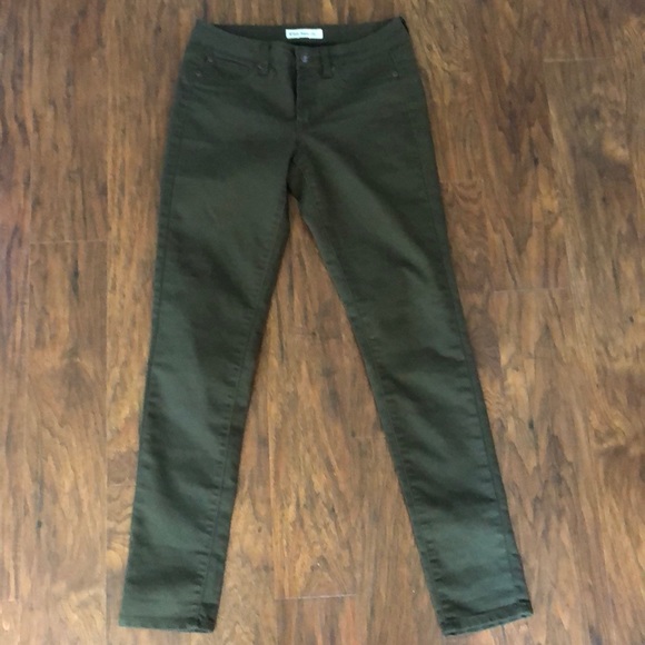Skinny Jeans Jeggings Stretchy Olive Green Mid Ris - Picture 6 of 8